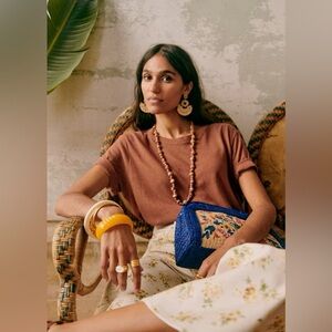 Sezane Martha T-shirt Marron - Size S